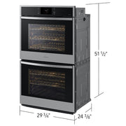 Samsung 10.2 cu. Ft. 6 Series Double Wall Oven with SmartThings, Air Fry and Air Sous Vide NV51CG600DSRAA