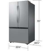 Samsung 36-inch, 32 cu. ft. French 3-Door Refrigerator with Dual Auto Ice Maker RF32CG5100SRAA