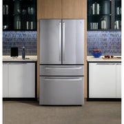 GE Profile 36-inch, 28.7 cu. ft. French 4-Door Refrigerator with Dual-Dispense AutoFill Pitcher PGE29BYTFS