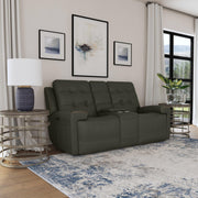 Flexsteel Iris 1781-64PH Power Reclining Loveseat with Console and Power Headrests