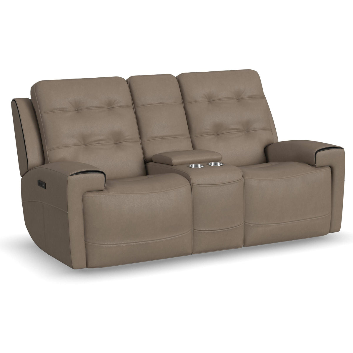 Flexsteel Iris 1781-64PH Power Reclining Loveseat with Console and Power Headrests