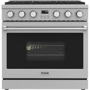Thor Kitchen 36-inch Freestanding Gas Range with Convection Technology ARG36