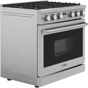 Thor Kitchen 36-inch Freestanding Gas Range with Convection Technology ARG36