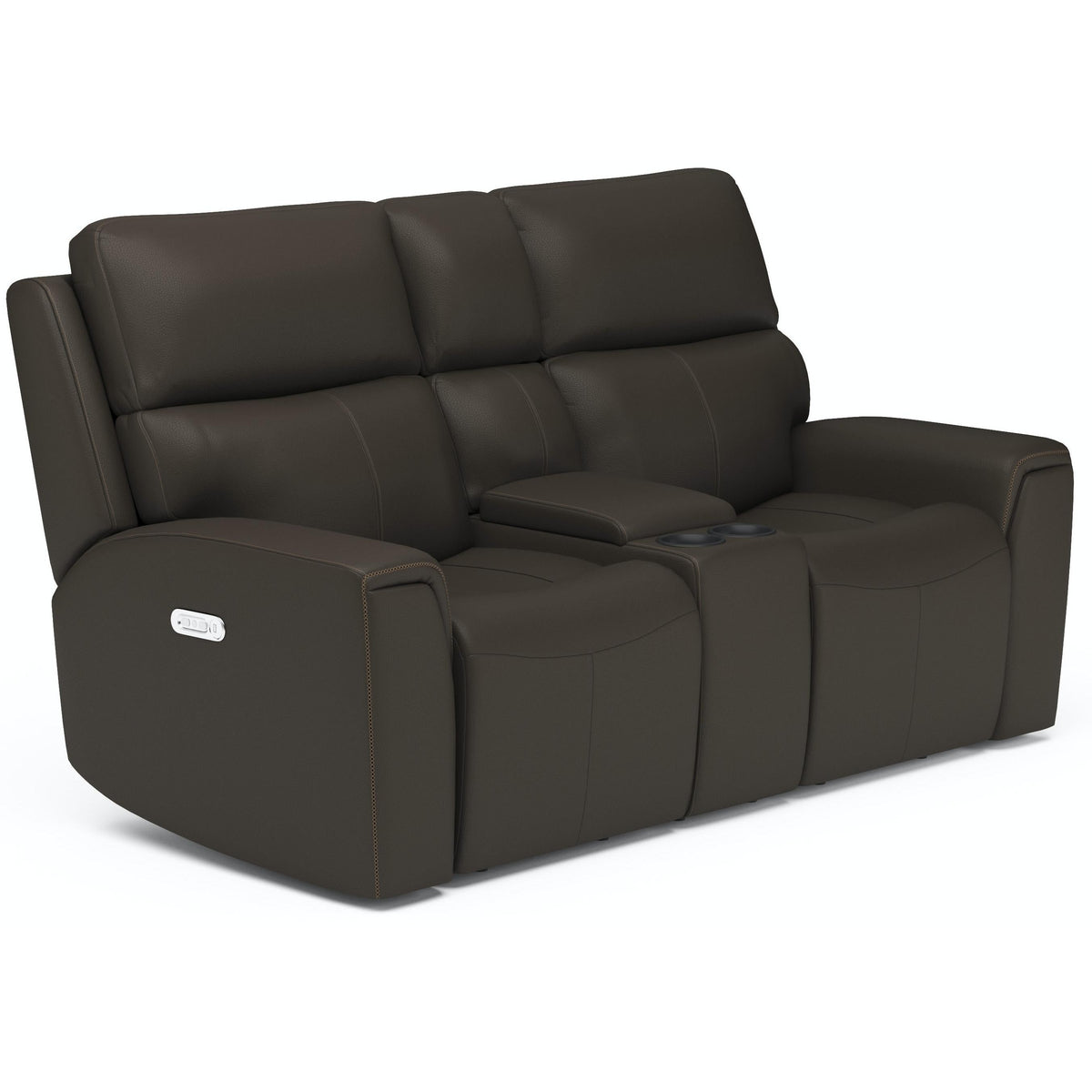 Flexsteel Jarvis 1828-64PH Power Reclining Loveseat with Console and Power Headrests
