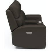 Flexsteel Jarvis 1828-64PH Power Reclining Loveseat with Console and Power Headrests