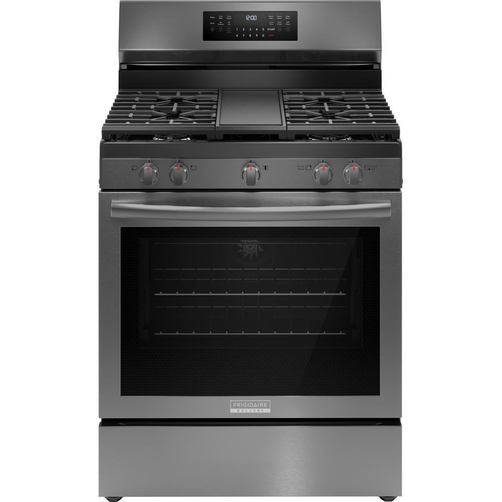 Frigidaire Gallery 30-inch Freestanding Gas Range with Air Fry Technology GCRG3060BD