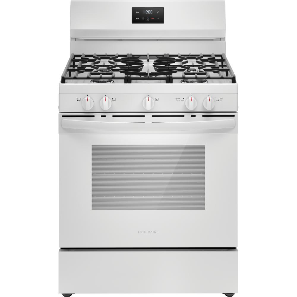 Frigidaire 30-inch Freestanding Gas Range with 5 Burners FCRG3052BW