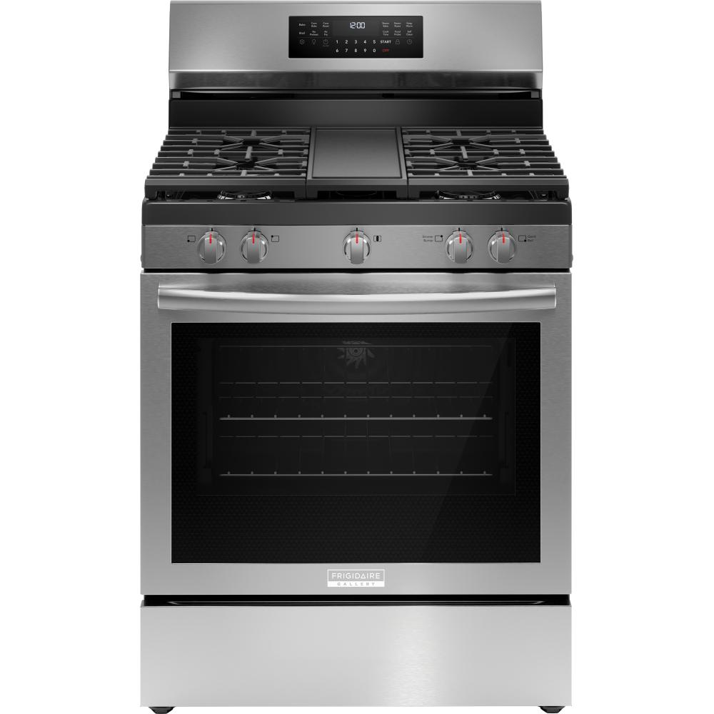 Frigidaire Gallery 30-inch Freestanding Gas Range with Air Fry Technology GCRG3060BF
