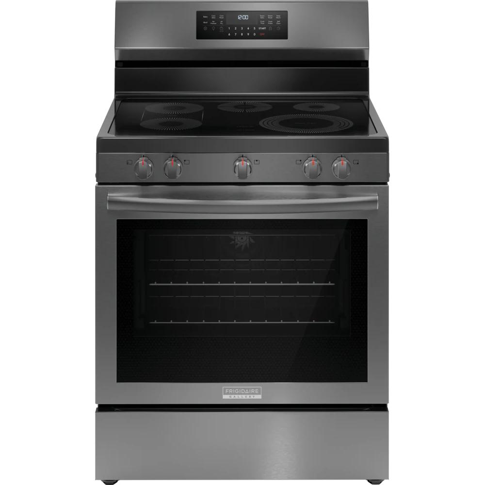 Frigidaire Gallery 30-inch Freestanding Electric Range with EvenTemp™ Technology GCRE3060BD