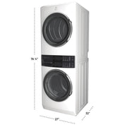 Electrolux Stacked Washer/Dryer Electric Laundry Center with LuxCare® Dry System ELTE7600AW