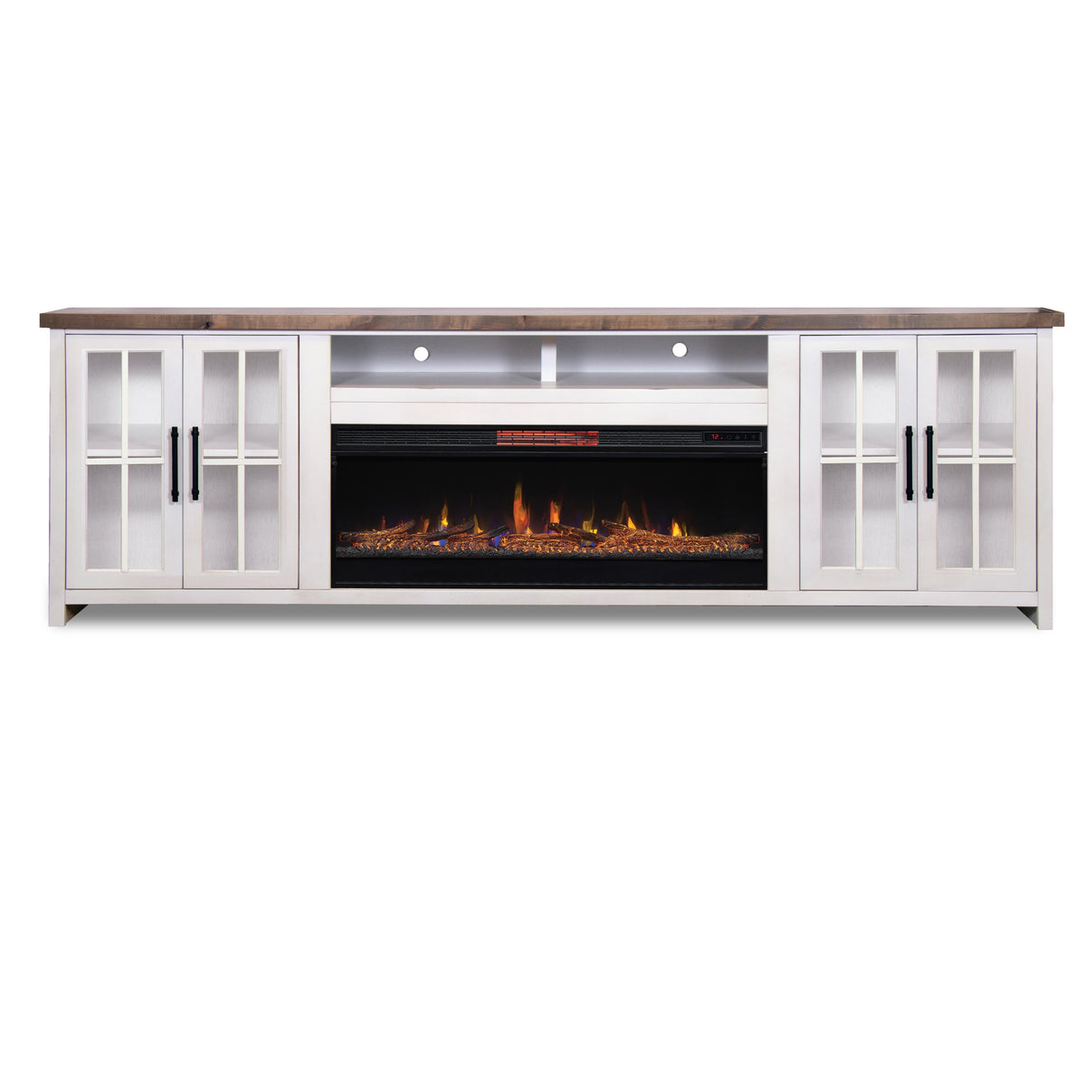 Legends Home Hampton HT5410.BJW 97" Fireplace TV Stand