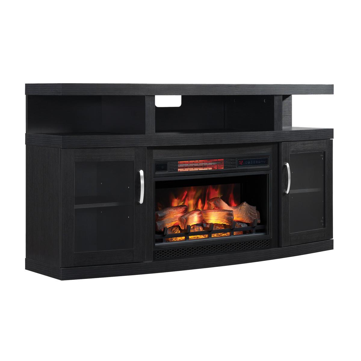 Twin-Star International Cantilever Media Mantel with ClassicFlame® Electric Fireplace