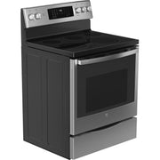 GE Profile 30-inch Freestanding Electric Range with Convection Technology PB900YVFS