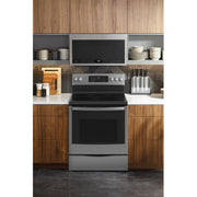 GE Profile 30-inch Freestanding Electric Range with Convection Technology PB900YVFS