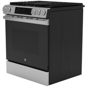 GE 30-inch Slide-in Gas Range with Convection Technology GGS60LAVFS