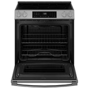 GE 30-inch Slide-in Electric Range with Crisp Mode GRS500PVSS