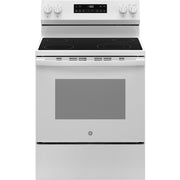 GE 30-inch Freestanding Electric Range with Steam Clean GRF400SVWW