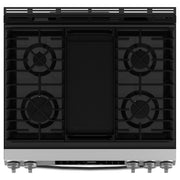 GE 30-inch Slide-in Gas Range with Griddle GGS500PVSS