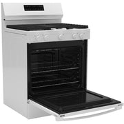 GE 30-inch Freestanding Gas Range with Center Oval Burner GGF500PVWW