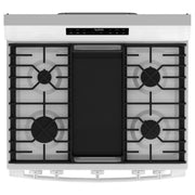 GE 30-inch Freestanding Gas Range with Center Oval Burner GGF500PVWW