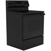 GE 30-inch Freestanding Electric Range with Steam Clean GRF400SVBB