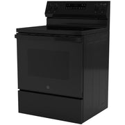 GE 30-inch Freestanding Electric Range with Steam Clean GRF400SVBB