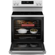 GE 30-inch Freestanding Electric Range with Convection Technology GRF600AVWW