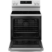 GE 30-inch Freestanding Electric Range with Convection Technology GRF600AVWW