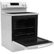 GE 30-inch Freestanding Electric Range with SmartHQ™ GRF400PVWW