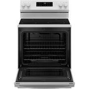 GE 30-inch Freestanding Electric Range with SmartHQ™ GRF400PVWW