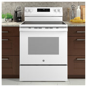 GE 30-inch Freestanding Electric Range with SmartHQ™ GRF400PVWW
