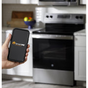 GE 30-inch Freestanding Electric Range with SmartHQ™ GRF400PVSS