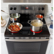 GE 30-inch Freestanding Electric Range with SmartHQ™ GRF400PVSS