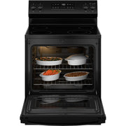 GE 30-inch Freestanding Electric Range with SmartHQ™ GRF400PVBB