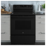 GE 30-inch Freestanding Electric Range with SmartHQ™ GRF400PVBB