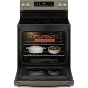 GE 30-inch Freestanding Electric Range with Convection Technology GRF600AVES