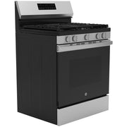 GE 30-inch Freestanding Gas Range with Center Oval Burner GGF500PVSS