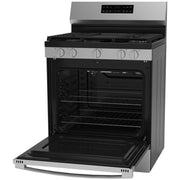 GE 30-inch Freestanding Gas Range with Center Oval Burner GGF500PVSS