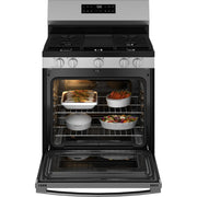 GE 30-inch Freestanding Gas Range with Center Oval Burner GGF500PVSS