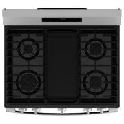 GE 30-inch Freestanding Gas Range with Center Oval Burner GGF500PVSS