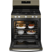 GE 30-inch Freestanding Gas Range with Center Oval Burner GGF500PVES