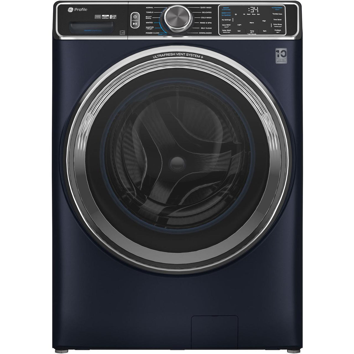 GE Profile 5.3 cu. ft. Front Loading Washer with Microban® Antimicrobial Technology PFW870SPVRS