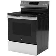 GE 30-inch Freestanding Electric Range with Steam Clean GRF40HSVSS