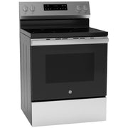 GE 30-inch Freestanding Electric Range with Steam Clean GRF40HSVSS