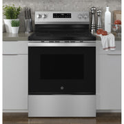 GE 30-inch Freestanding Electric Range with Steam Clean GRF40HSVSS