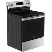 GE 30-inch Freestanding Electric Range with Steam Clean GRF40HSVSS