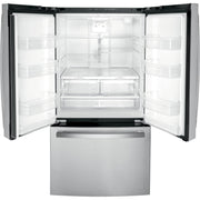 GE 36-inch, 21.9 cu.ft. Counter-Depth French 3-Door Refrigerator with Interior Ice Maker GWE22JYMFS