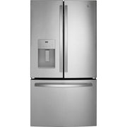 GE 36-inch, 20.6 cu.ft. Counter-Depth French 3-Door Refrigerator with Exterior Ice Maker GYE21JYMFS
