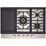 LG STUDIO 30-inch Built-in Gas Cooktop with UltraHeat™ Dual Burner CBGS3028N