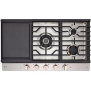 LG STUDIO 36-inch Built-in Gas Cooktop with UltraHeat™ Dual Burner CBGS3628N